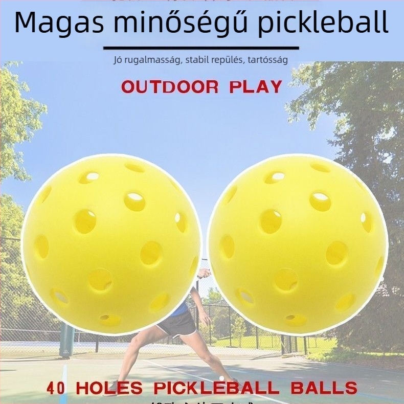 Pickleball szabványlabda beltéri és kültéri használatra, nagy visszapattanó képességgel, kezdőknek