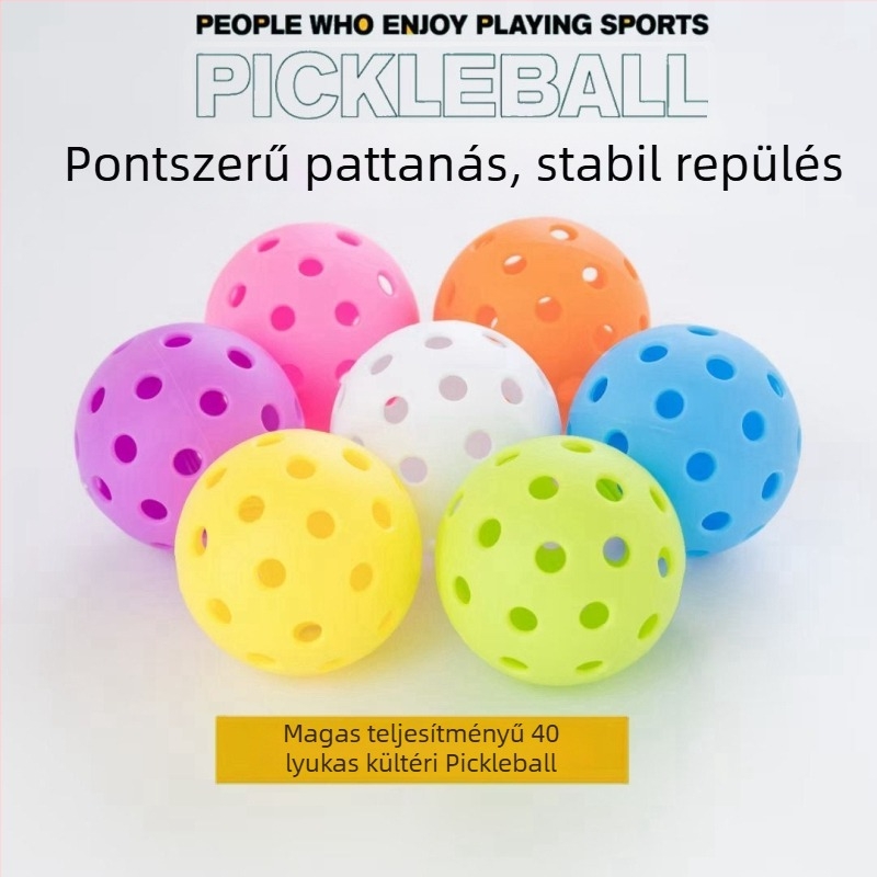 Pickleball szabványlabda beltéri és kültéri használatra, nagy visszapattanó képességgel, kezdőknek