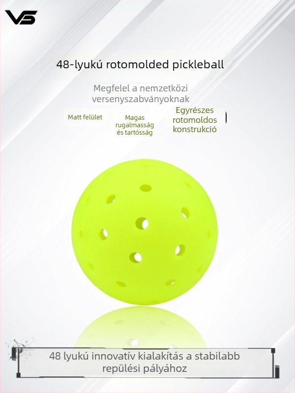 Vispinvo 48 lyukú pickleball labda, PE anyag, tömeg 26 g