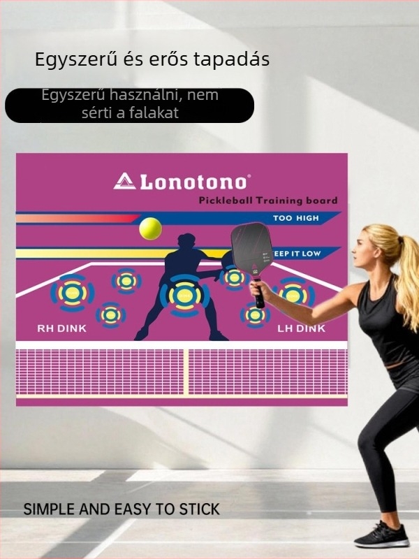 Pickleball edző falikép matrica – kezdőknek, falra célzó edzés; Márka: Other; Anyag: Paper; Súly: 700±