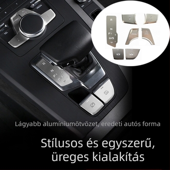 Audi Q5L dekorált központi gomb a 1-gombos indításhoz és elektromos kézifékhez — alumíniumötvözet, logó nélkül, testreszabás nélkül