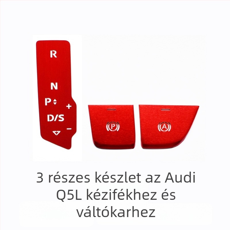 Audi Q5L dekorált központi gomb a 1-gombos indításhoz és elektromos kézifékhez — alumíniumötvözet, logó nélkül, testreszabás nélkül