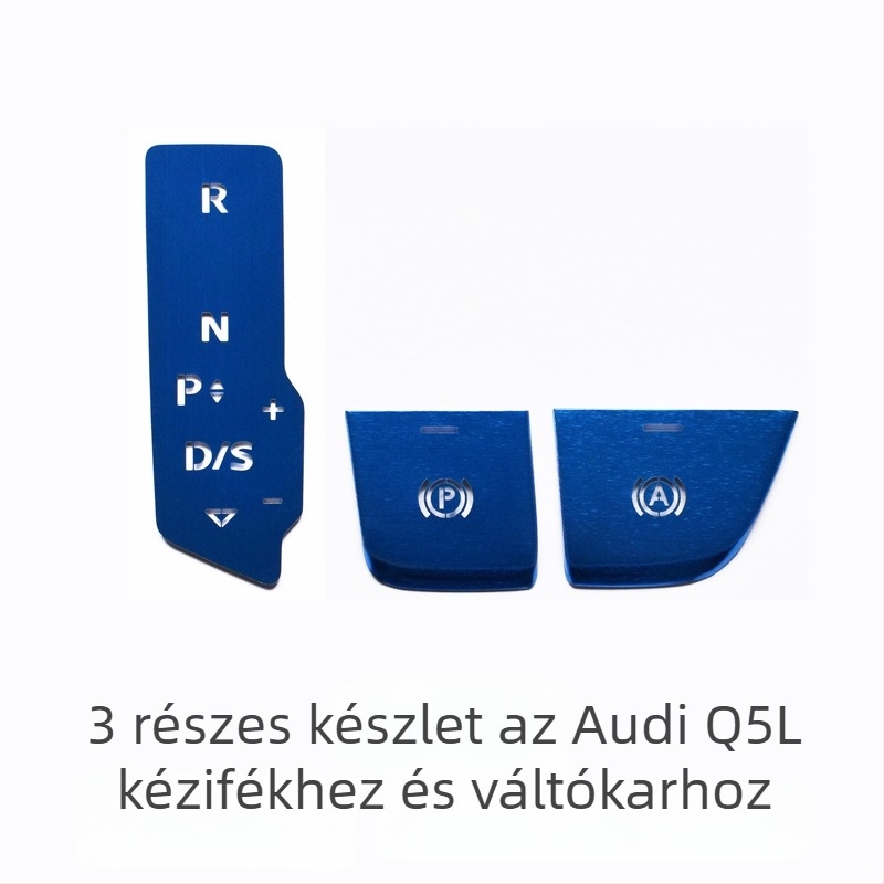 Audi Q5L dekorált központi gomb a 1-gombos indításhoz és elektromos kézifékhez — alumíniumötvözet, logó nélkül, testreszabás nélkül