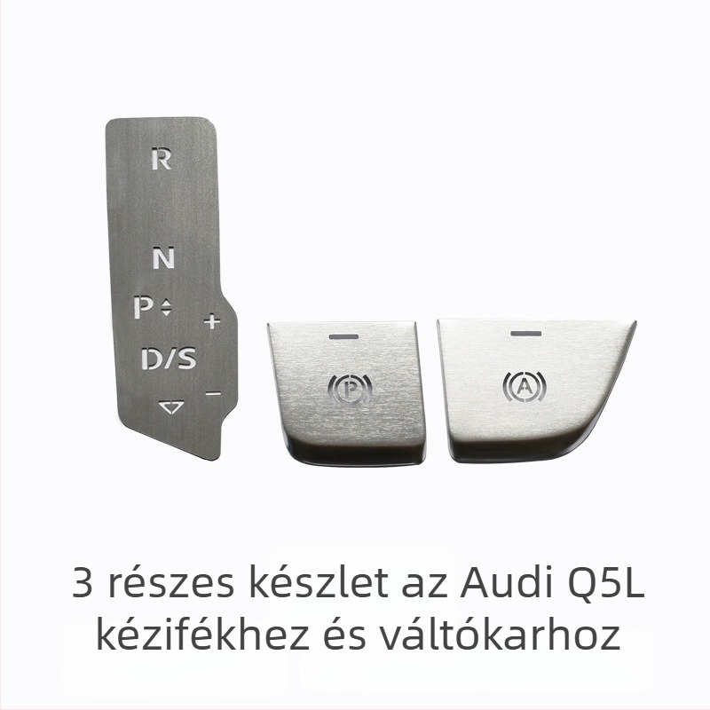 Audi Q5L dekorált központi gomb a 1-gombos indításhoz és elektromos kézifékhez — alumíniumötvözet, logó nélkül, testreszabás nélkül