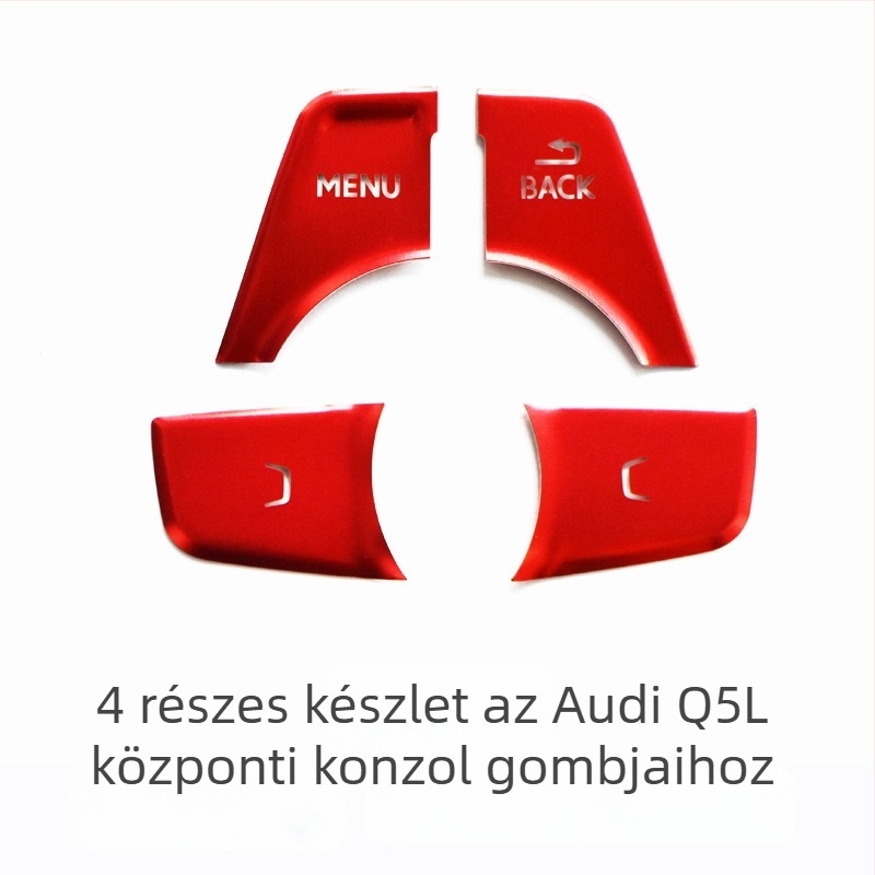 Audi Q5L dekorált központi gomb a 1-gombos indításhoz és elektromos kézifékhez — alumíniumötvözet, logó nélkül, testreszabás nélkül