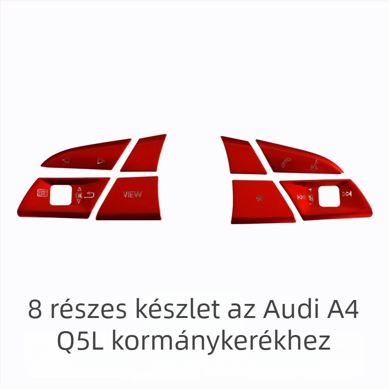 Audi Q5L dekorált központi gomb a 1-gombos indításhoz és elektromos kézifékhez — alumíniumötvözet, logó nélkül, testreszabás nélkül