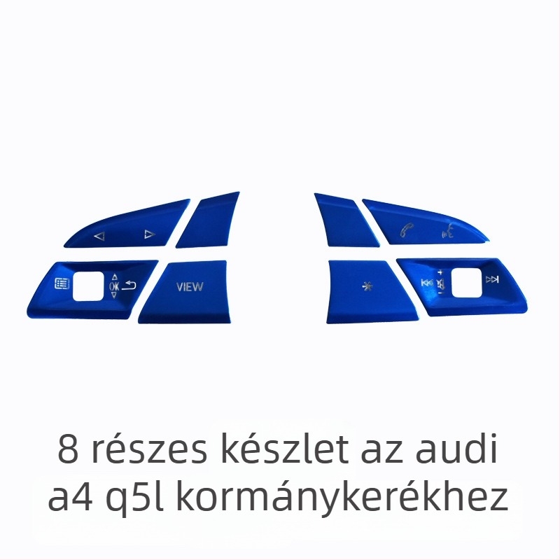 Audi Q5L dekorált központi gomb a 1-gombos indításhoz és elektromos kézifékhez — alumíniumötvözet, logó nélkül, testreszabás nélkül