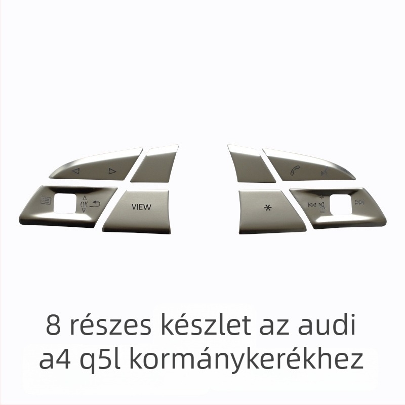 Audi Q5L dekorált központi gomb a 1-gombos indításhoz és elektromos kézifékhez — alumíniumötvözet, logó nélkül, testreszabás nélkül