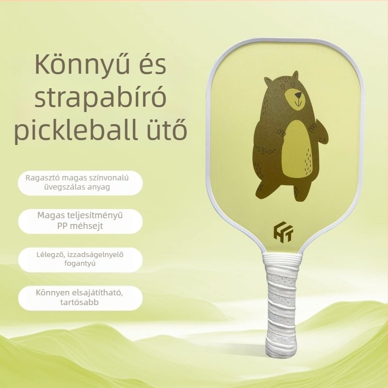 Gyerekeknek szóló pickleball ütő, kiváló minőségű üvegszálas anyagból, kezdő edzőfelszerelés, belépő szintű pickleball ütő, kültéri sportokhoz