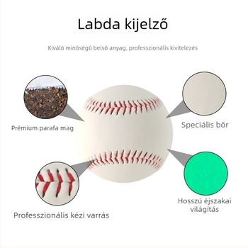 9 hüvelykes világító baseball éjszakai edzéshez parafamaggal