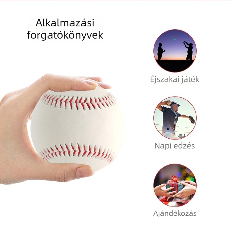 9 hüvelykes világító baseball éjszakai edzéshez parafamaggal