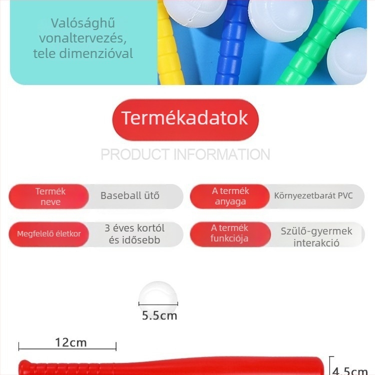 Gyermekeknek szóló baseball játék Nothing márkával, anyag Egyéb, gyerekeknek megfelelő, testreszabás elérhető, logó nyomtatás elérhető