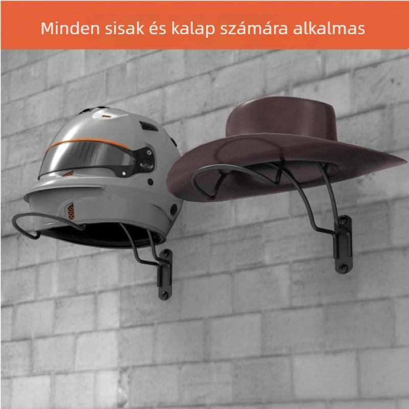 Fali sisak tartó motorkerékpárhoz — acélból, modern minimalista stílus; 2023 nyarán debütált; márka One word hardware; alkalmas asztali, hálószoba és nappali tárolására