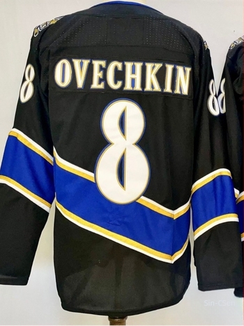 Washington Capitals hokijersey #8 hímzéssel (uniszex; 95% pamut; modal bélés; téli–ősz)