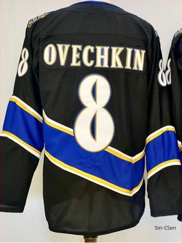 Washington Capitals hokijersey #8 hímzéssel (uniszex; 95% pamut; modal bélés; téli–ősz)