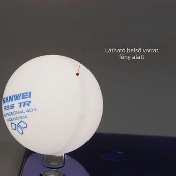 3D ABS asztalitenisz labdák – 40+ varrásokkal, edzés/verseny céljára, 100 darabos csomag