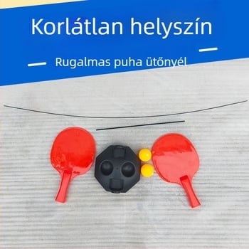 Beltéri asztalitenisz-edző — belső használatra, rugalmas tengely és szívócsésze, ABS test