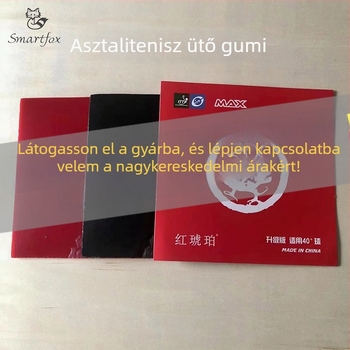 Red Amber asztalitenisz gumi visszafelé ragasztóval és ütőfilmmel