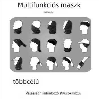 Sima kerékpáros maszk nyakmelegítő — többfunkciós fejkendő őszi-téli, poliészter