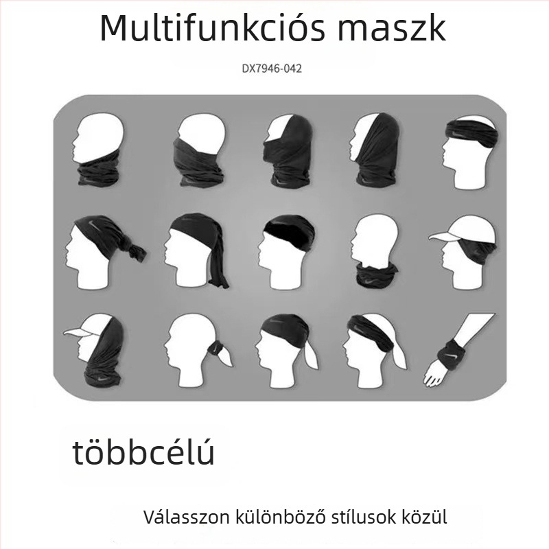 Sima kerékpáros maszk nyakmelegítő — többfunkciós fejkendő őszi-téli, poliészter