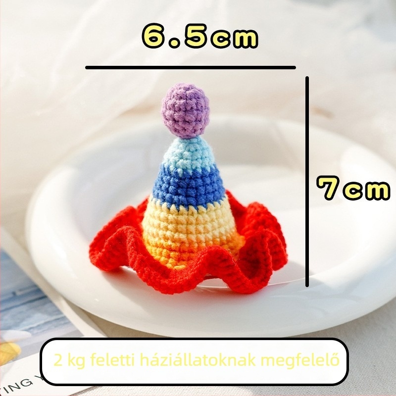 Állatoknak készült hajcsat kötött 3D nyuszifüllel — kutyák és macskák számára, gyapjú anyag, rajzfilm stílus, BB klipsz; Márka: Little one is favored