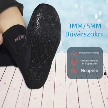 3 mm-es neoprén búvár zokni férfiaknak és nőknek – melegen tartó téli használatra a strandon, szörfözéshez és búvárkodáshoz