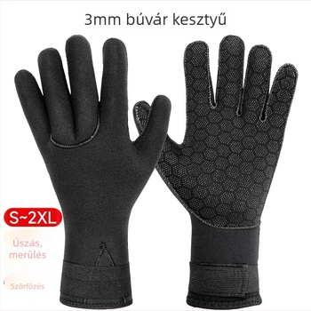Uniszex neoprénes úszó- és búvárkesztyűk - csúszásmentes, kopás- és karcolásálló, meleg és hidegálló