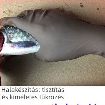 Gumi halászati kesztyűk, hosszú és vastag kivitelben; szúrásálló, téli vízálló és csúszásmentes