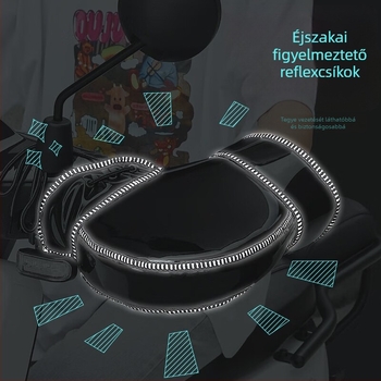 Téli motorkerékpáros kormánykesztyűk férfiaknak és nőknek, szélálló, vízálló, fleece-béléses, vastag pamut párnázással