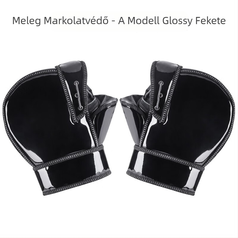 Téli motorkerékpáros kormánykesztyűk férfiaknak és nőknek, szélálló, vízálló, fleece-béléses, vastag pamut párnázással