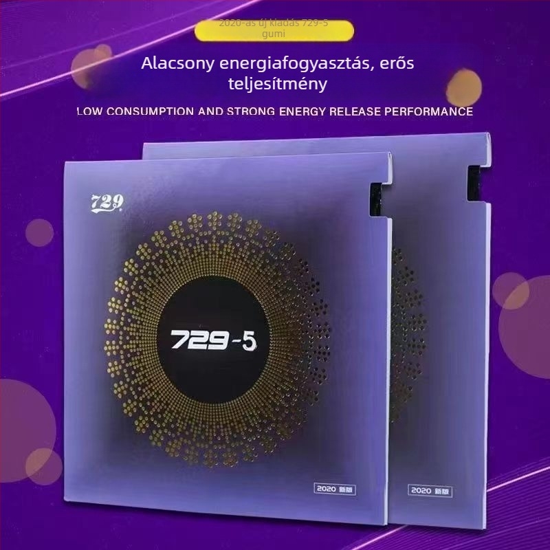 Asztalitenisz-gumi 729-5, ragasztó típusú, 729 márka, gyors támadó íves típus