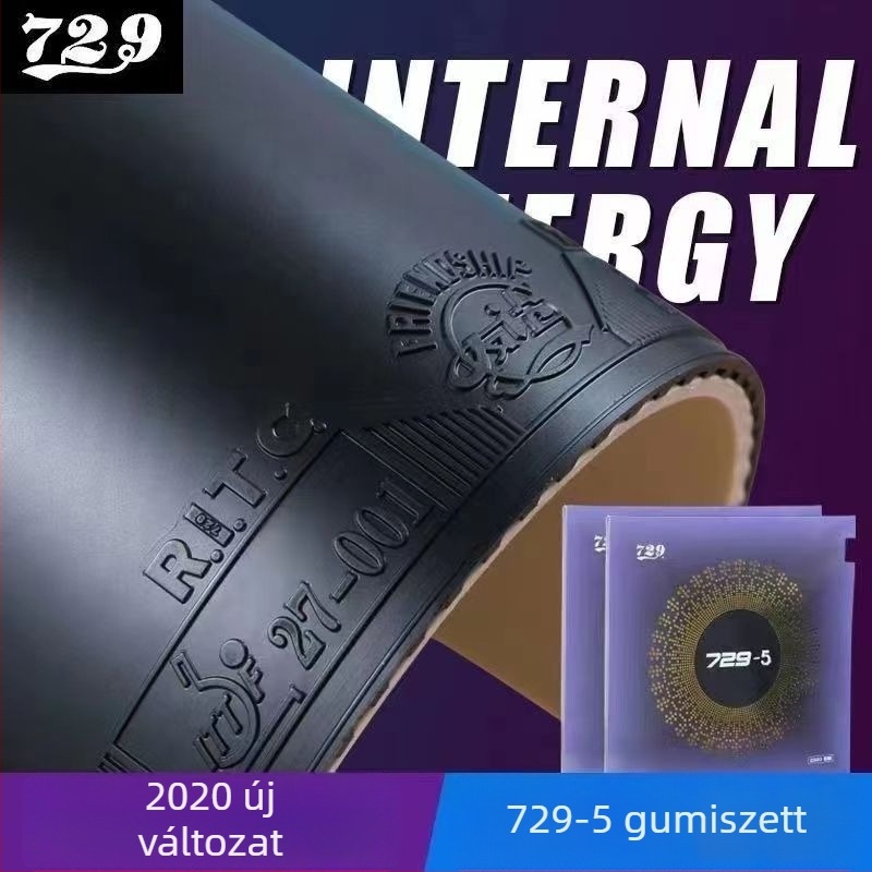 Asztalitenisz-gumi 729-5, ragasztó típusú, 729 márka, gyors támadó íves típus