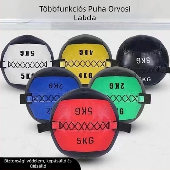 PU anyagú kézi medicinlabda a törzs erőnléti edzéséhez — Nem felfújható gumilabda, kiváló fogyáshoz és testformáláshoz