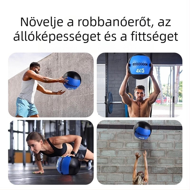 3 kg PVC medicinlabda egyensúly-edzéshez, nem rugalmas puha fallabda, fitneszhez