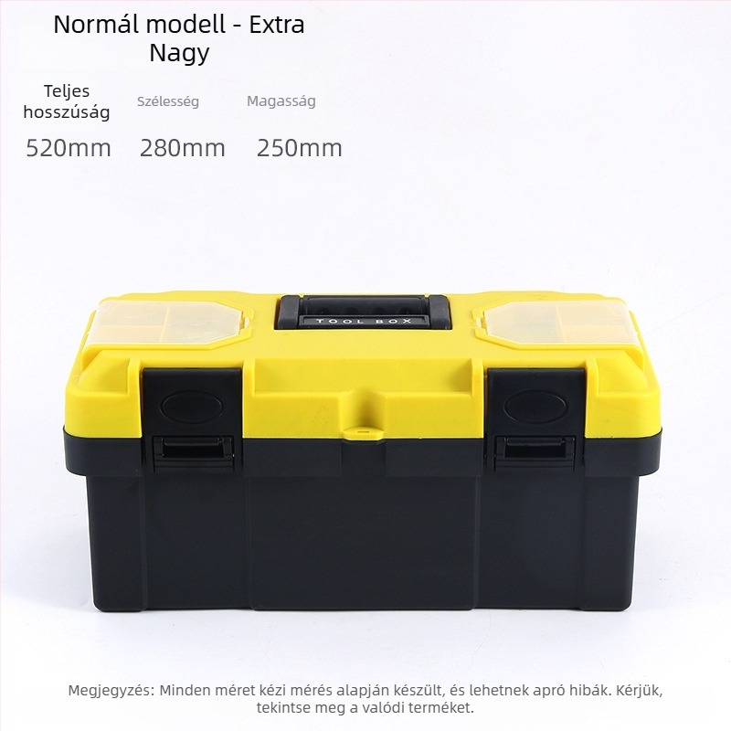 Műanyag szerszámtartó doboz, Toolbox sorozat, hardver tárolásra, nagy kapacitás