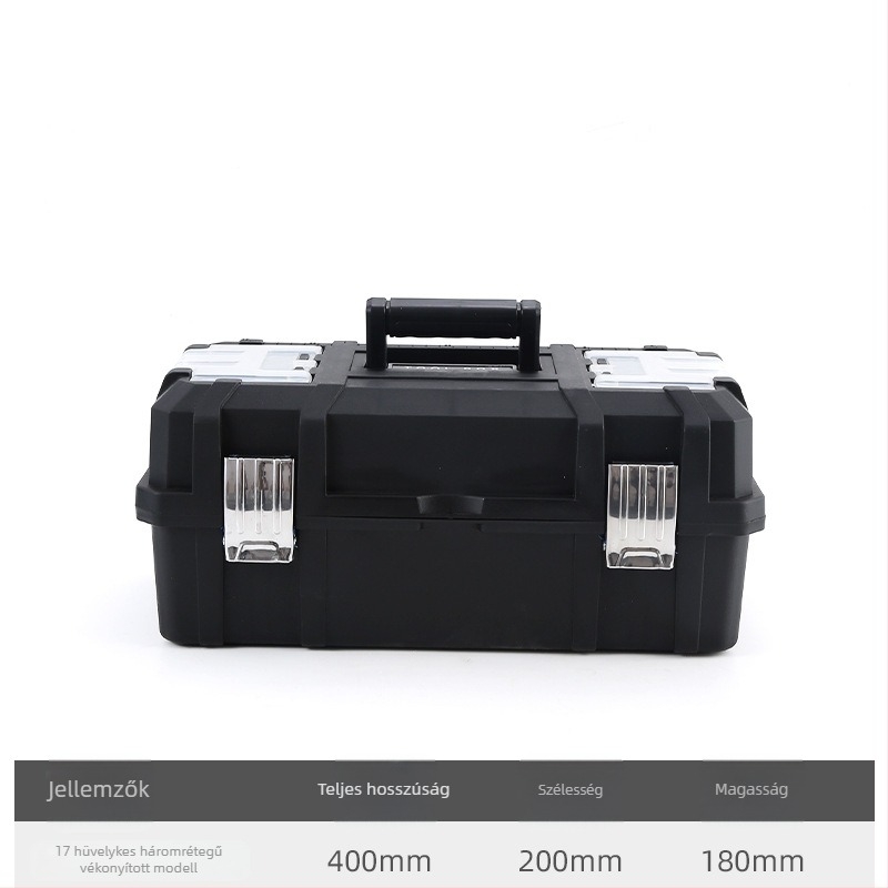 Műanyag szerszámtartó doboz, Toolbox sorozat, hardver tárolásra, nagy kapacitás