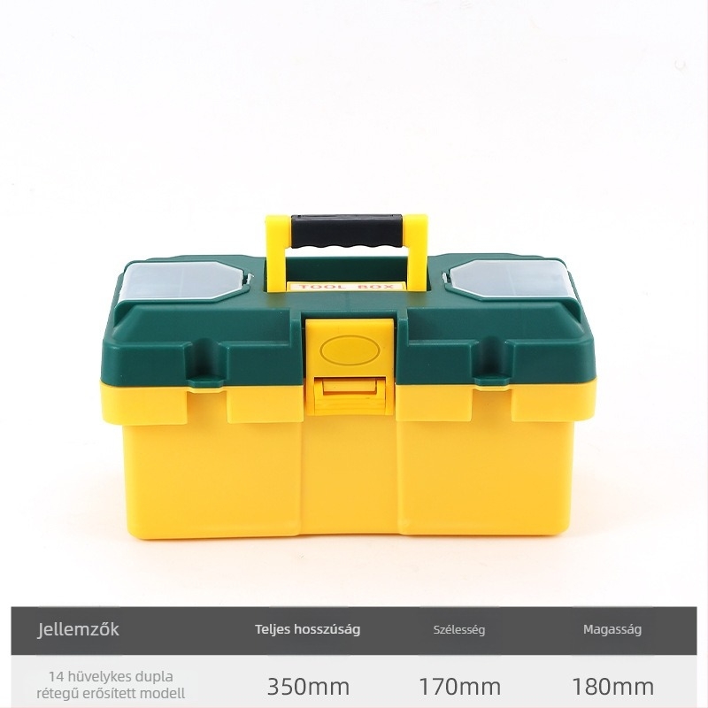 Műanyag szerszámtartó doboz, Toolbox sorozat, hardver tárolásra, nagy kapacitás