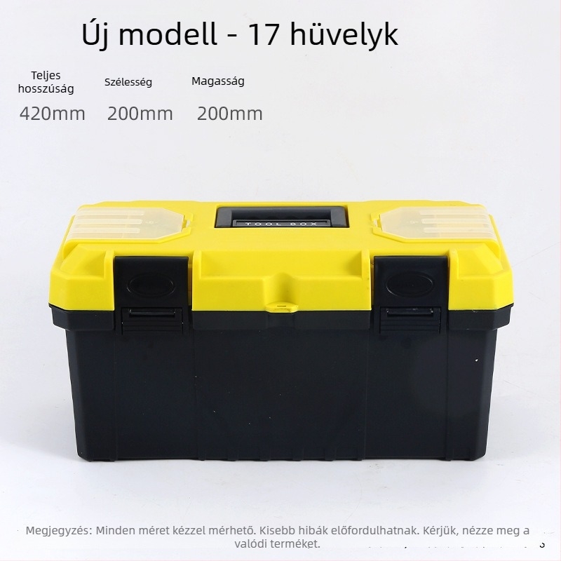 Műanyag szerszámtartó doboz, Toolbox sorozat, hardver tárolásra, nagy kapacitás