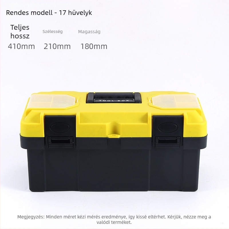 Műanyag szerszámosláda – elektromos karbantartáshoz (Típus: műanyag szerszámosláda; Anyag: műanyag; Stílus: műanyag szerszámosláda; Használat: elektromos karbantartás)