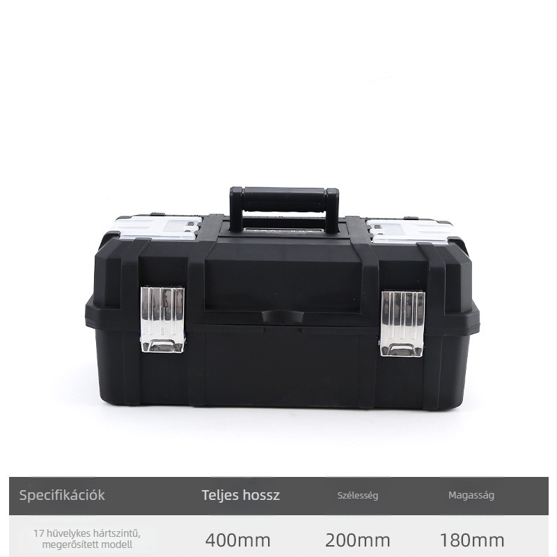 Műanyag szerszámosláda – elektromos karbantartáshoz (Típus: műanyag szerszámosláda; Anyag: műanyag; Stílus: műanyag szerszámosláda; Használat: elektromos karbantartás)