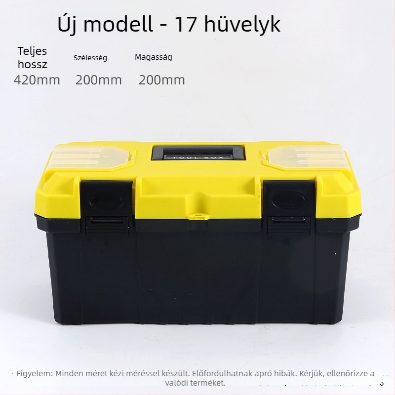 Műanyag szerszámosláda – elektromos karbantartáshoz (Típus: műanyag szerszámosláda; Anyag: műanyag; Stílus: műanyag szerszámosláda; Használat: elektromos karbantartás)