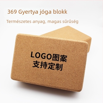 Nagy sűrűségű parafa jóga blokk, 740 g, kezdőknek, stúdióhasználatra