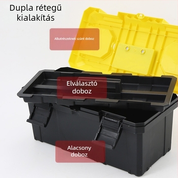 Műanyag szerszámtartó, multifunkcionális, hordozható (Toolbox sorozat)