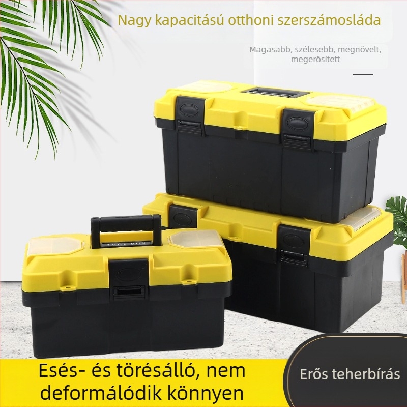 Műanyag szerszámtartó, multifunkcionális, hordozható (Toolbox sorozat)