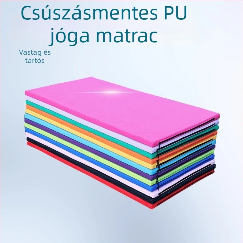 Jógamatrac - PU, csúszásmentes, 3 mm, 3,5 kg, összecsukható