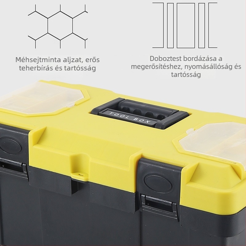 Műanyag szerszámosláda – Toolbox sorozat, hordozható szerszámtároló