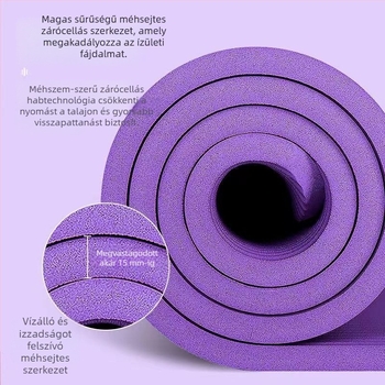 Jógaszőnyeg nitril, 8 mm vastagság, csúszásmentes, ütéscsillapító, hangtalan