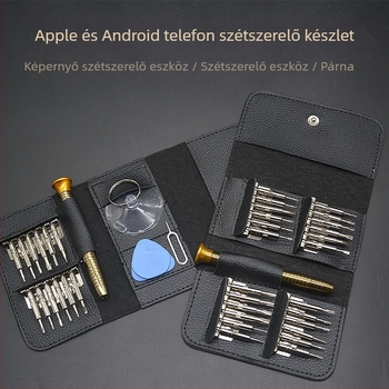 Háztartási csavarhúzó készlet – többfunkciós javító készlet Apple eszközökhöz, okostelefonokhoz és számítógépekhez; belső hatszögfej; anyag: szénacél.