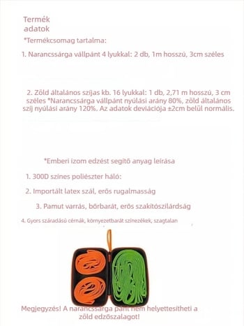 Kombinált elasztikus szalag – többfunkciós edzéshez, jóga és fitnesz, 300D poliészter selyem