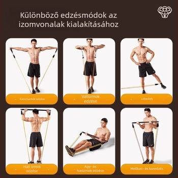 Rugalmas ellenállás szalag húzókészlet – 11 darab, TPR anyag, felnőtteknek, otthoni edzés